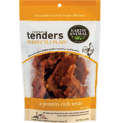 Earth Animal Chicken Tenders Dog Treats Perfectly Plain 4 oz