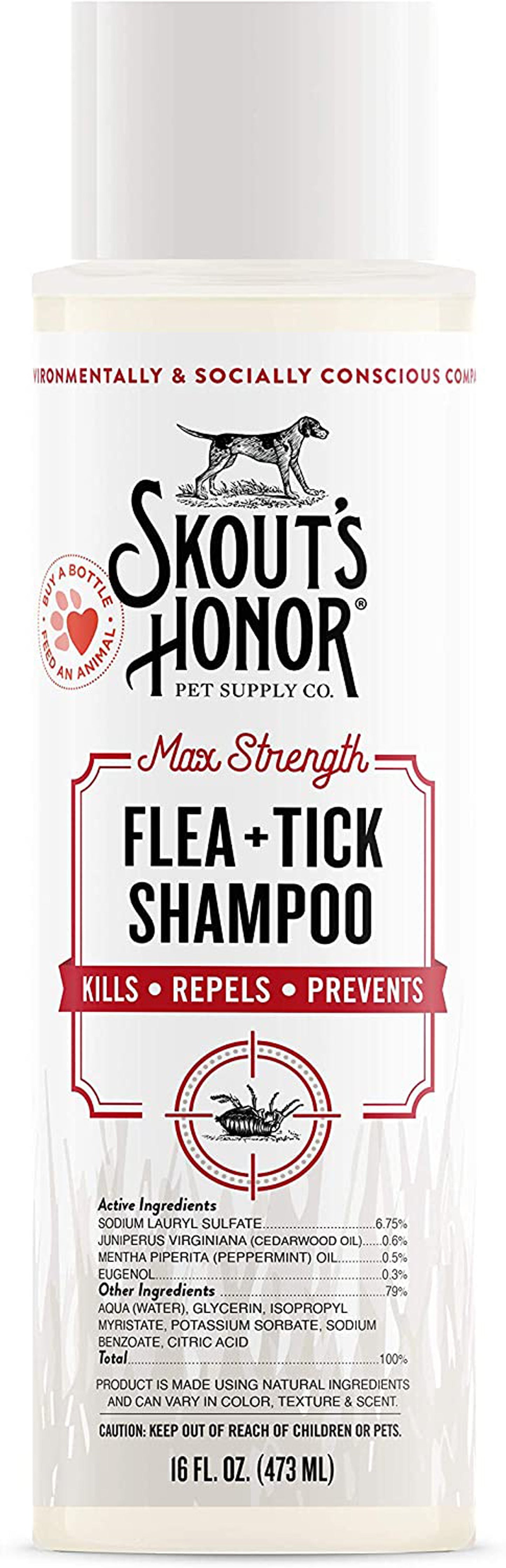Skouts Honor Dog Shampoo Flea And Tick 16 oz