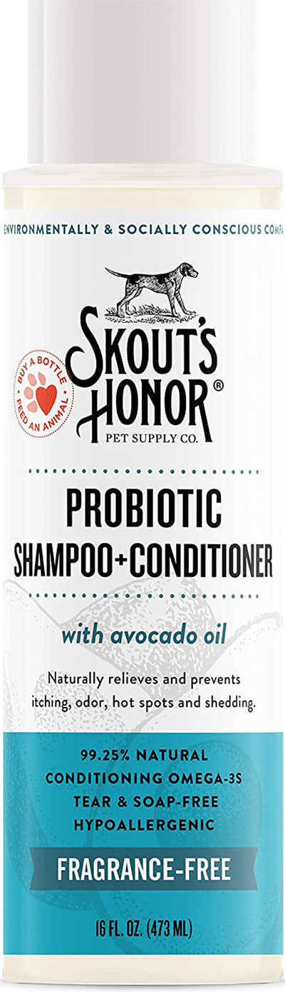 Skouts Honor Dog Probiotic Pet Shampoo-Conditioner For Puppies 16 oz