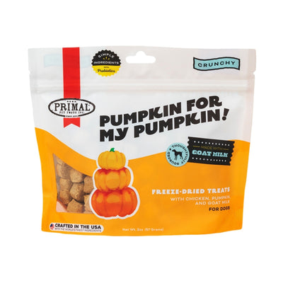 Primal Dog Freeze-Dried Pumpkin For My Pumpkin Chicken Pumpkin With Goat Milk 2oz.