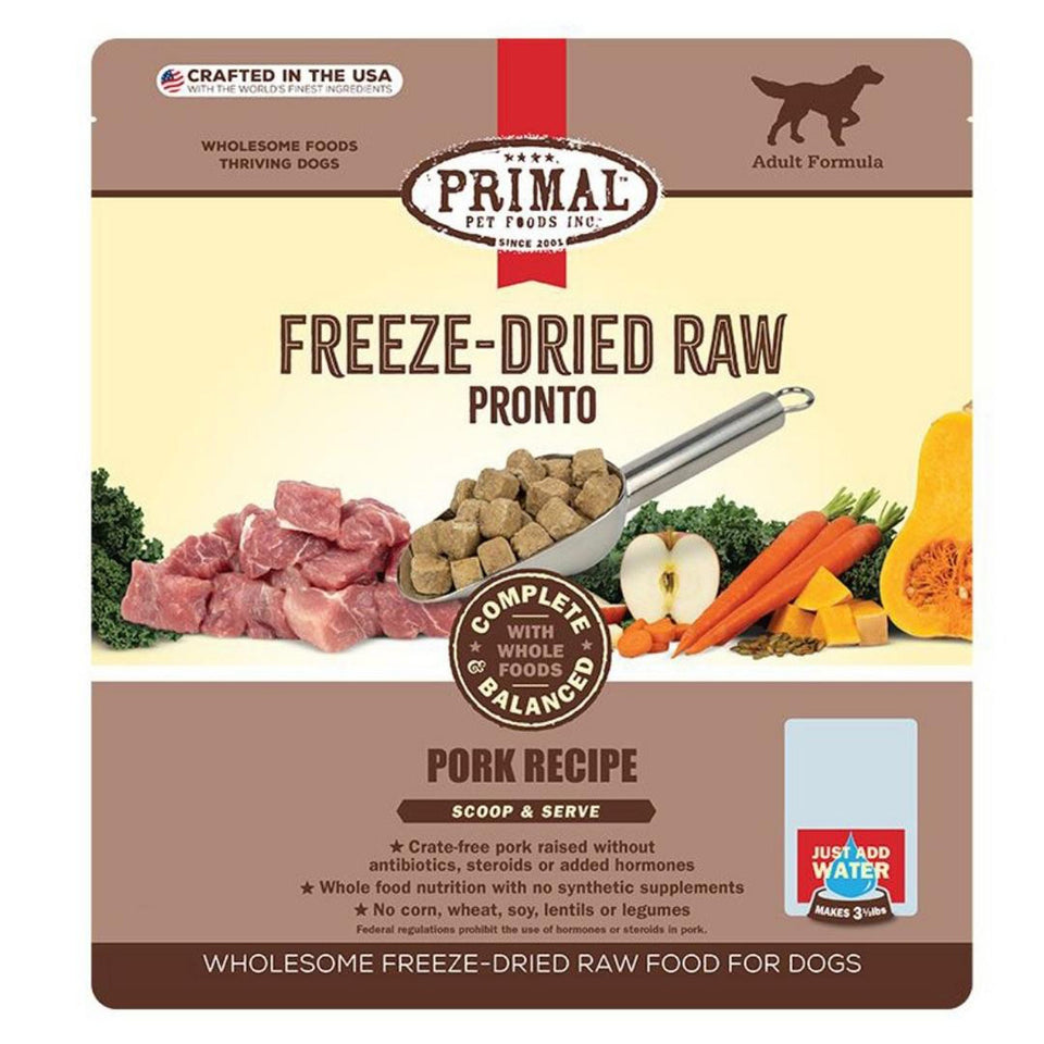 Primal Dog Freeze-Dried Pronto Pork, 25 oz