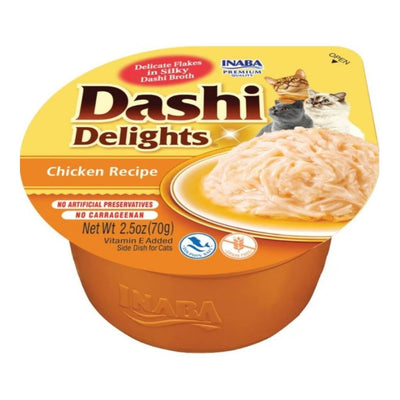 Inaba Dashi Delights Cat Food Topper - Chicken Flakes in Broth, 2.5 oz