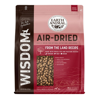 Earth Animal Dog Wisdom Air-Dried From The Land Recipe 8 lb