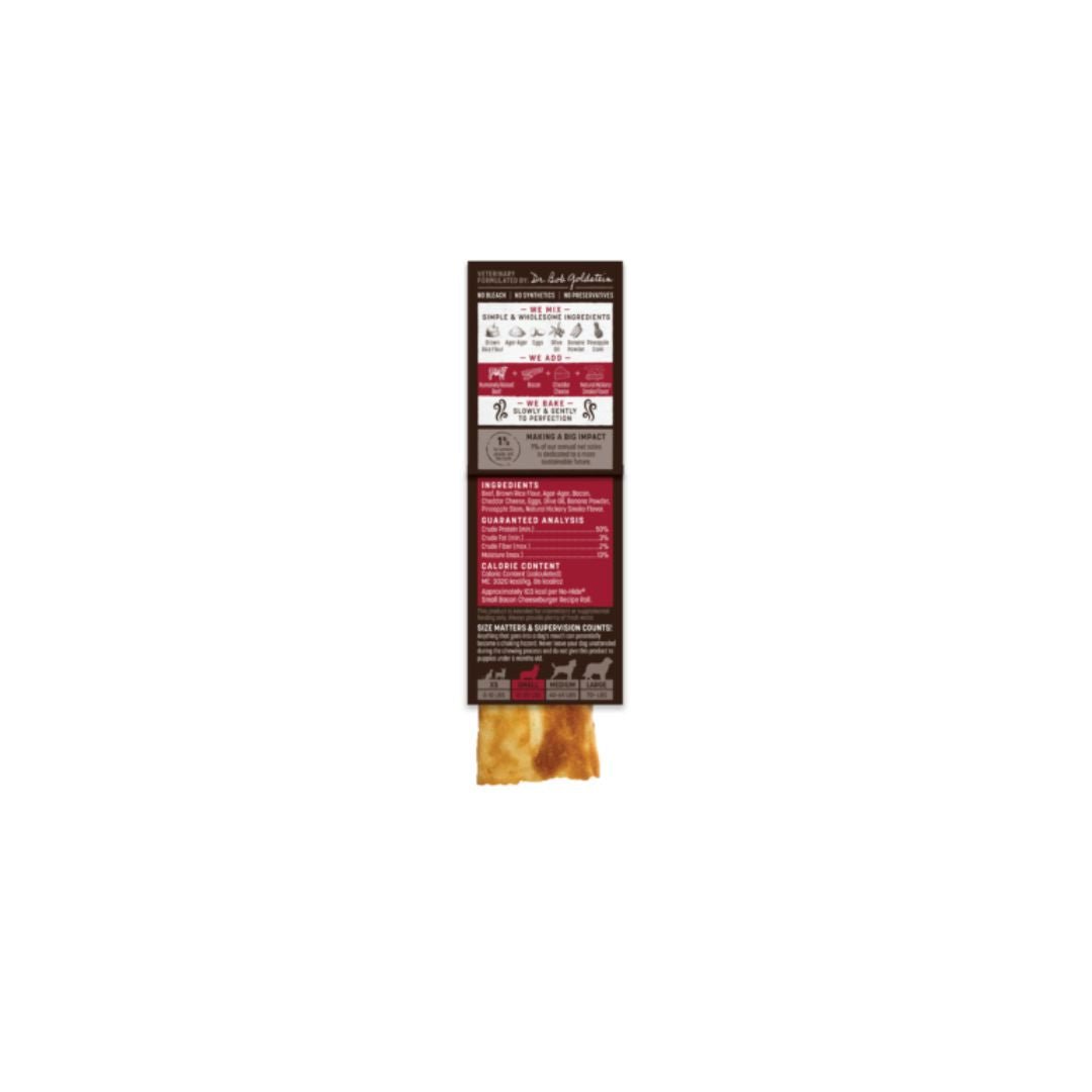 Earth Animal No - Hide BBQ bacon cheeseburger rolls small | Case of 24 - Pets Perfect