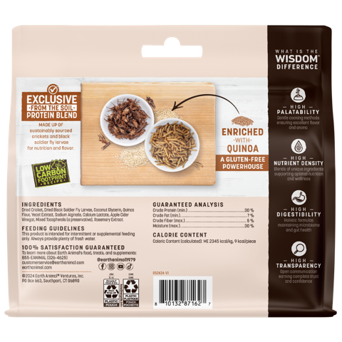 Earth Animal Dog Wisdom Air-Dried Jerky From The Soil, 4 oz