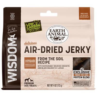 Earth Animal Dog Wisdom Air-Dried Jerky From The Soil, 4 oz
