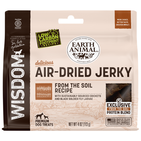 Earth Animal Dog Wisdom Air-Dried Jerky From The Soil, 4 oz