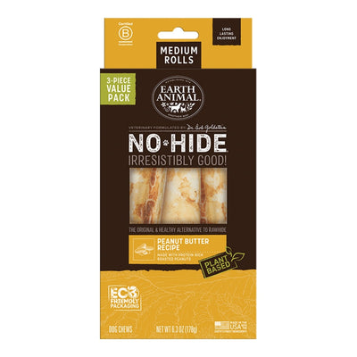 Arth Animal Dog No-Hide Peanut Butter Rolls Medium Value 3 ct