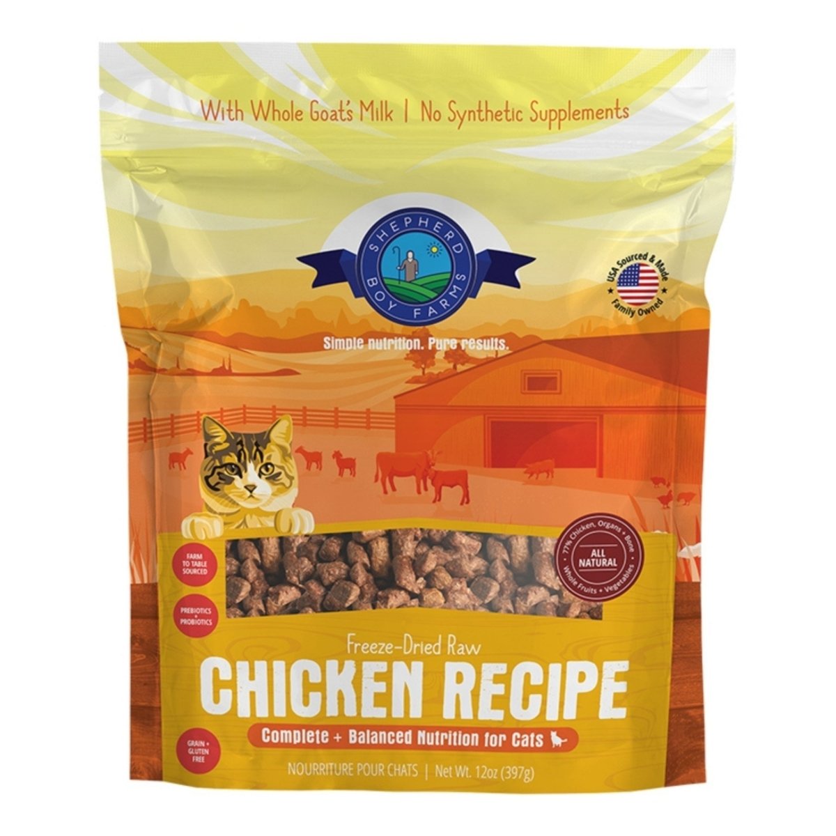 Shepherd Boy Farms Cat Freeze - Dried Chicken 12oz. - Pets Perfect