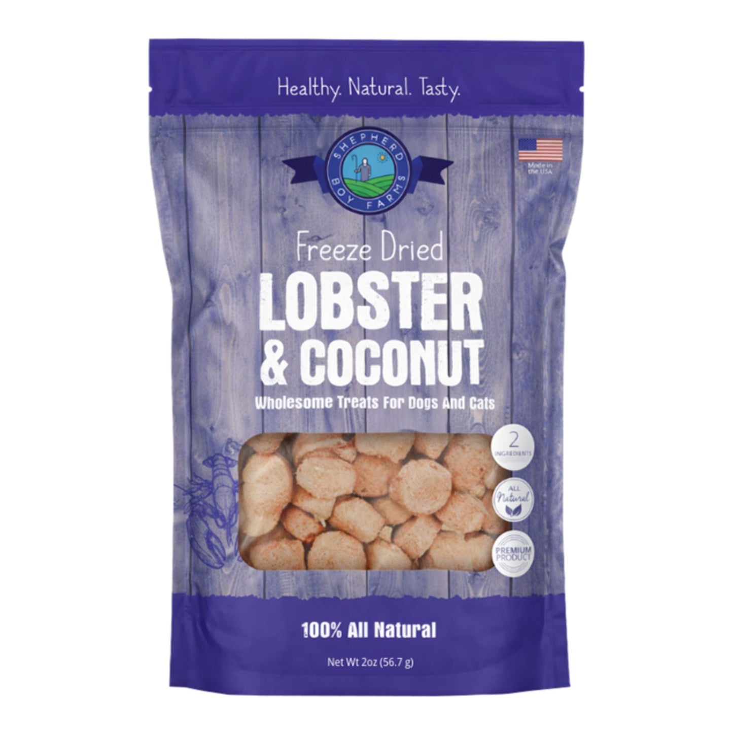 Shepherd Boy Farms Dog Freeze-Dried Lobster & Coconut, 2 oz