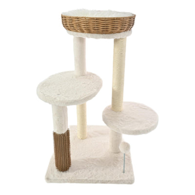 Max & Marlow Rattan Wicker 3 Level Cat Tree 1ea/30 in.