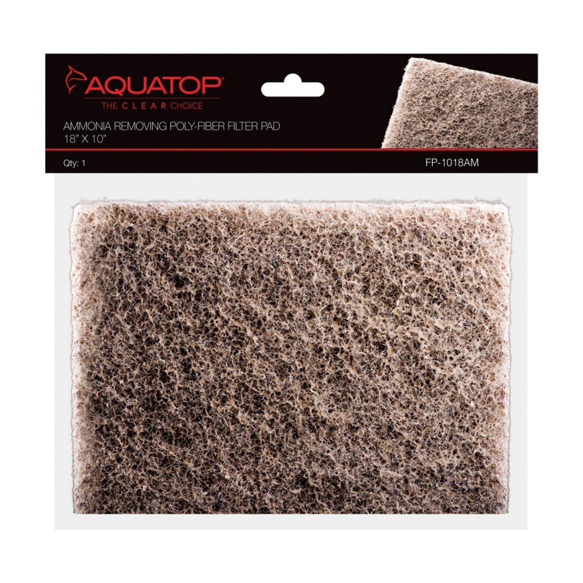 Aquatop Ammonia Removing Polyfiber Filter Pad 1ea/18X10, 1Pc - Pets Perfect