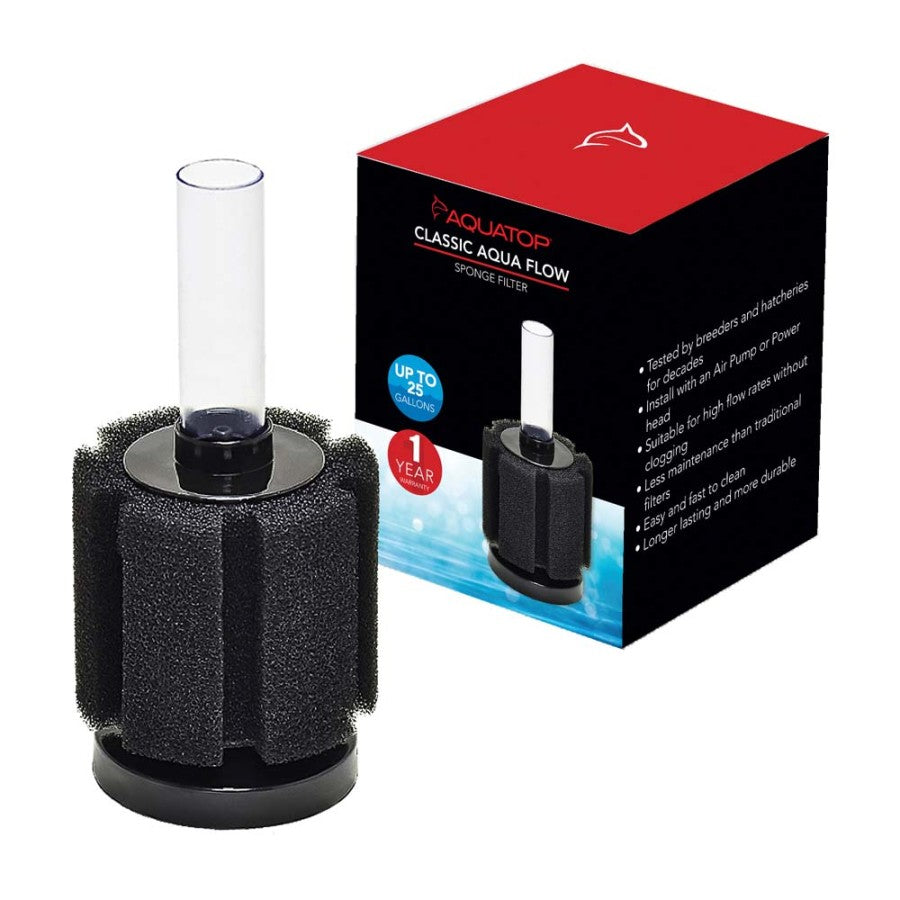 AquaTop Classic Aqua Flow CAF25 Internal Sponge Aquarium Filter Black