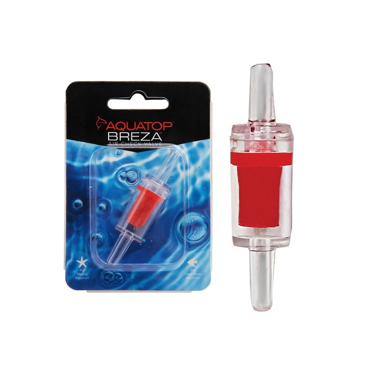 Aquatop Check Valve/Air Filter Red, Clear, 1ea/2 in - Pets Perfect