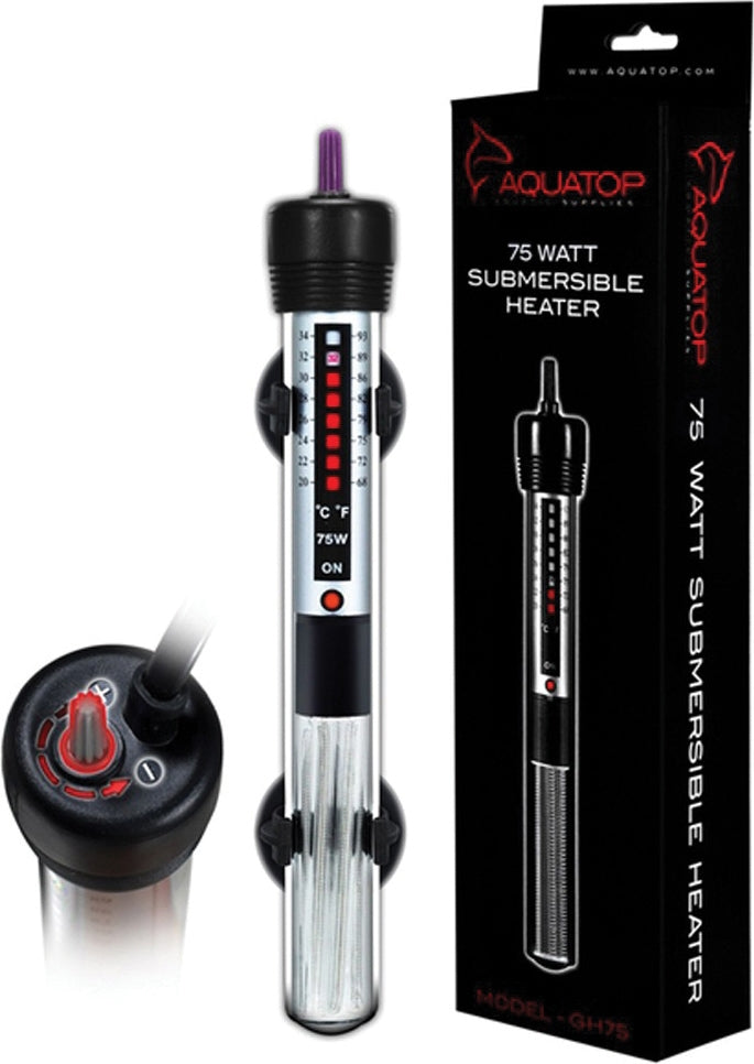 AquaTop Submersible Glass Aquarium Heater, 150W