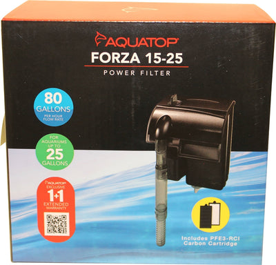 AquaTop FORZA 1525 Power Aquarium Filter Black, 80 GPH