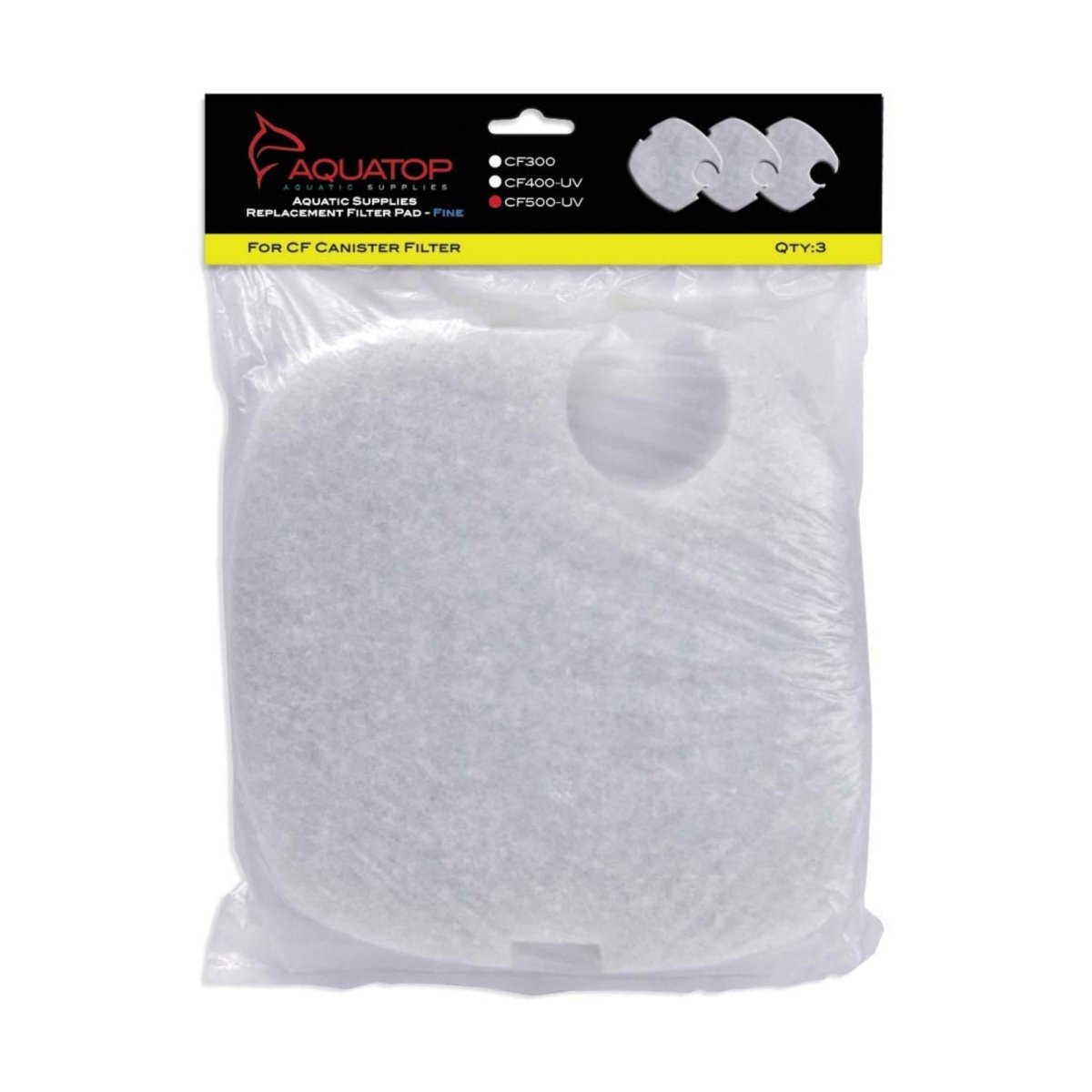 Aquatop Replacement Filter Sponge for CF Series Filters For CF500UV, White, 1ea/3 pk - Pets Perfect