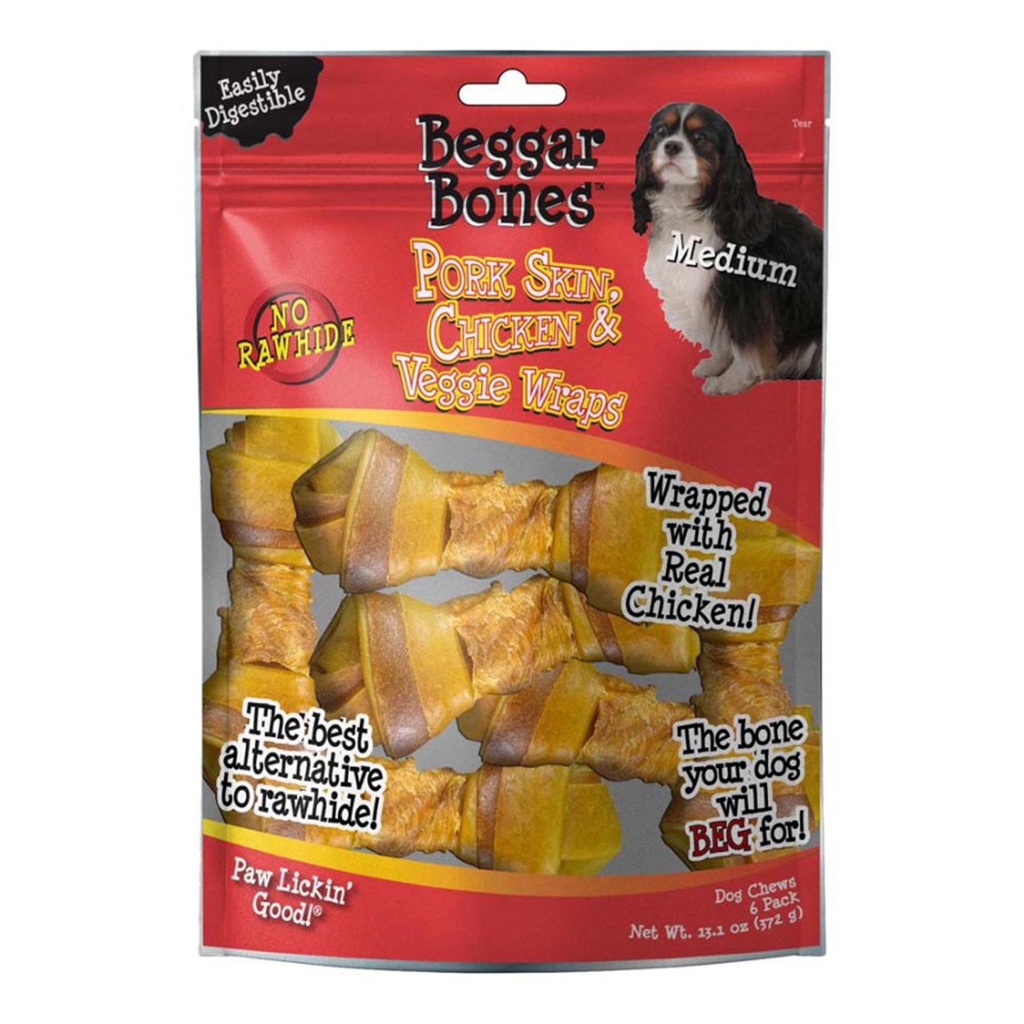 Savory Prime Beggar Bones Pork Skin, 6 ct