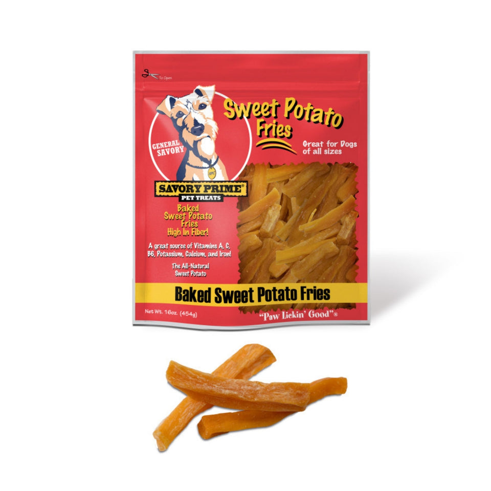 Savory Prime Baked Sweet Potato Fries Dog Treat 1ea/16oz.