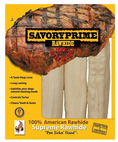 Savory Prime Supreme Rawhide Retriever Roll Natural 6-7 in, 3 ct - Pets Perfect