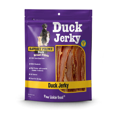 Savory Prime Natural Jerky Dog Treats Duck, 4 oz