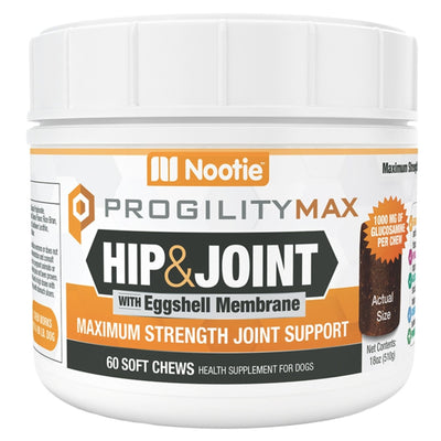 Nootie Dog Progility Max With Egg Shell Membrane Hip Joint Xlarge Chew - 60 Count