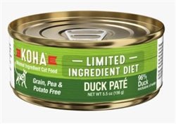 Koha Cat Limited Ingredient Pat Grain Free Duck 5.5oz. (Case of 24) - Pets Perfect