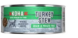 Koha Cat Turkey Stew Wet Cat Food, 5.5 oz, 24 ct