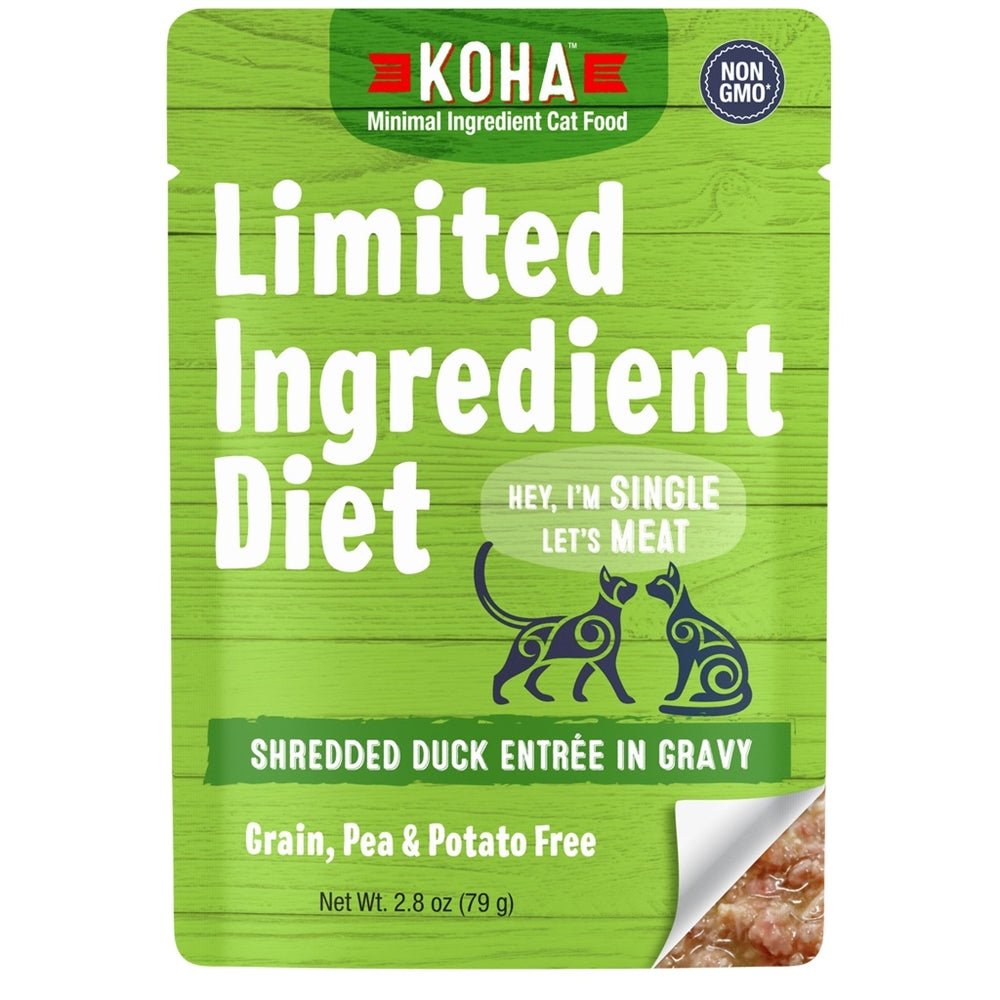 Koha Cat Limited Ingredient Grain Free Shredded Duck 2.8Oz(Case of 24) - Pets Perfect