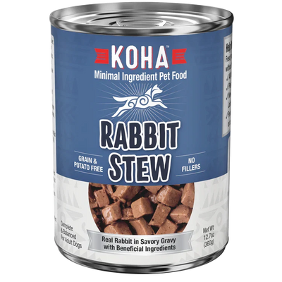 Koha Dog Grain-Free Stew Rabbit, 12.7 oz each, Case of 12