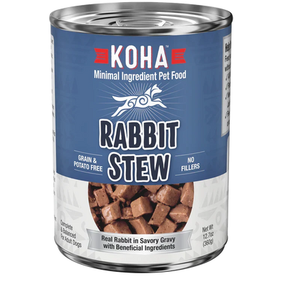 Koha Dog Grain-Free Stew Rabbit, 12.7 oz each, Case of 12