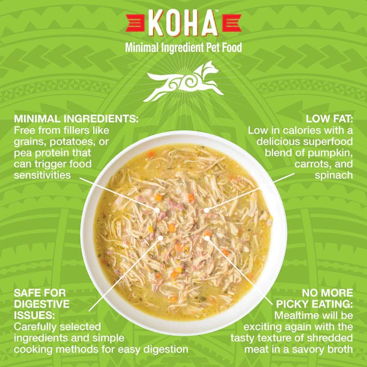 Koha Dog Grain Free Shredded Chicken And Duck 5.5oz. (Case of 12) - Pets Perfect