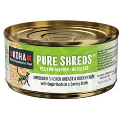 Koha Cat Grain Free Shredded Chicken and Duck 5.5oz.(Case of 12) - Pets Perfect