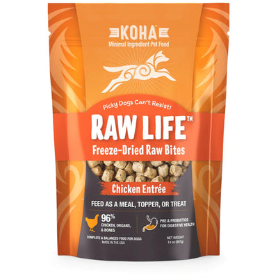 Koha Dog Grain-Free Raw Freeze-Dried Bites Chicken 14 oz