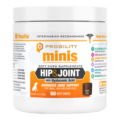 Nootie Dog Progility Hip & Joint Mini, 60-Count