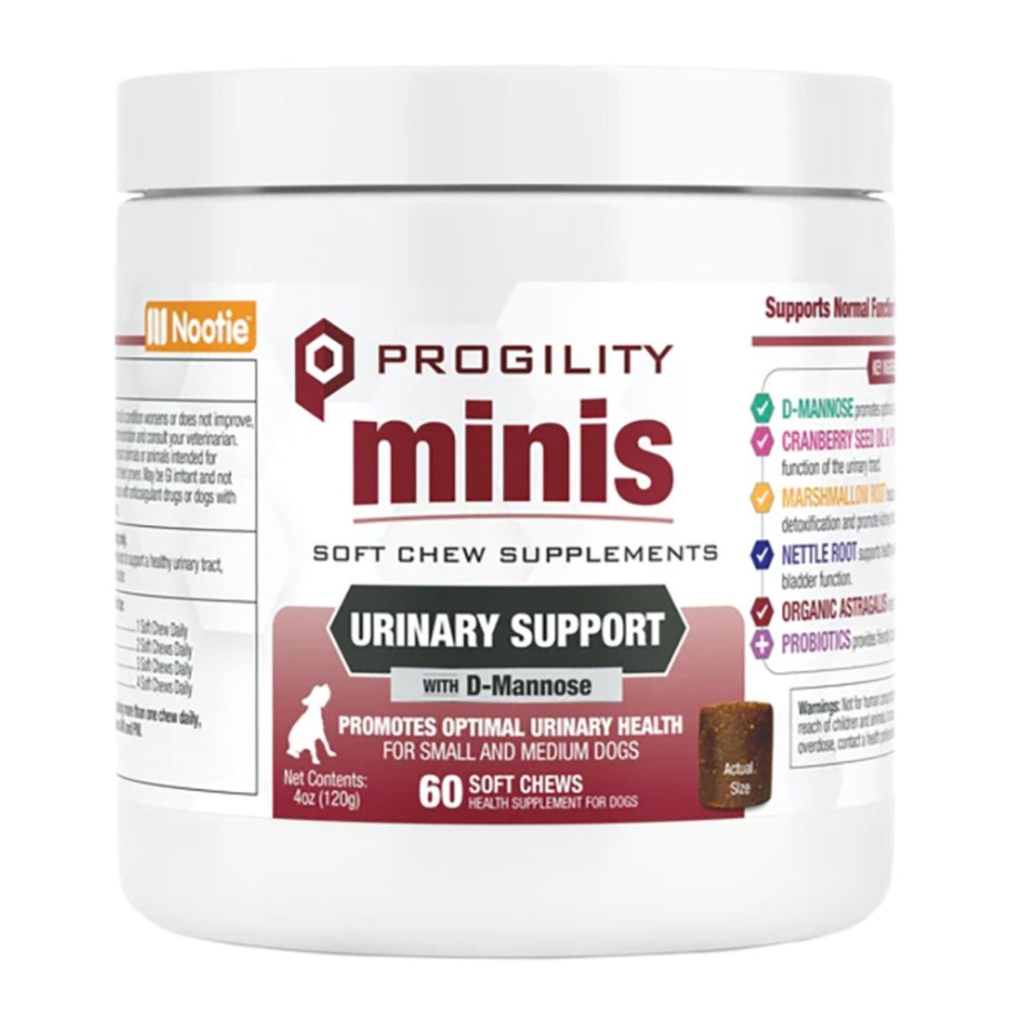 Nootie Dog Progility Urinary Support With D-Mannose Mini Soft Dog