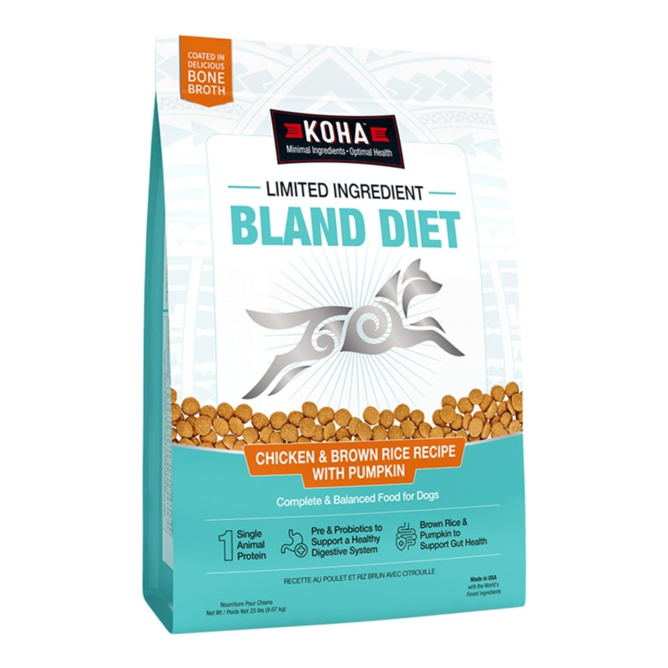 Koha Dog Limited Ingredient Bland Diet Chicken Brown Rice 20Lbs