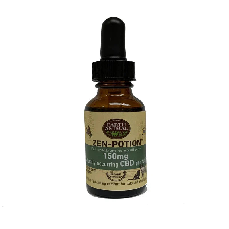 Earth Animal NatureS Comfort Potion For Dogs And Cats, Full Spectrum Hemp Oil Drops With Naturally Occurring Cbd, 150Mg