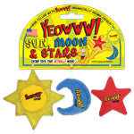 Duckyworld Yeowww! Catnip Toy - Sun; Moon and Stars!