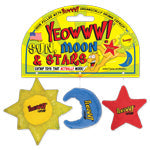 Duckyworld Yeowww! Catnip Toy - Sun; Moon and Stars!