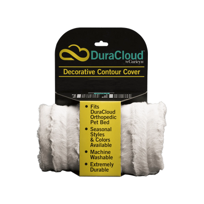 DuraCloud Orthopedic Pet Bed and Crate Pad Contour Cover, Sand/X-SMALL