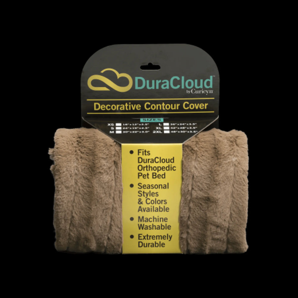 DuraCloud Orthopedic Pet Bed and Crate Pad Contour Cover, Brown/LARGE, view 24