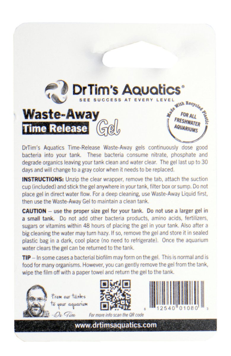 Dr. Tim's Aquatics Waste - Away Freshwater Time Release Gel Water Clarifier 1ea/SM - Pets Perfect