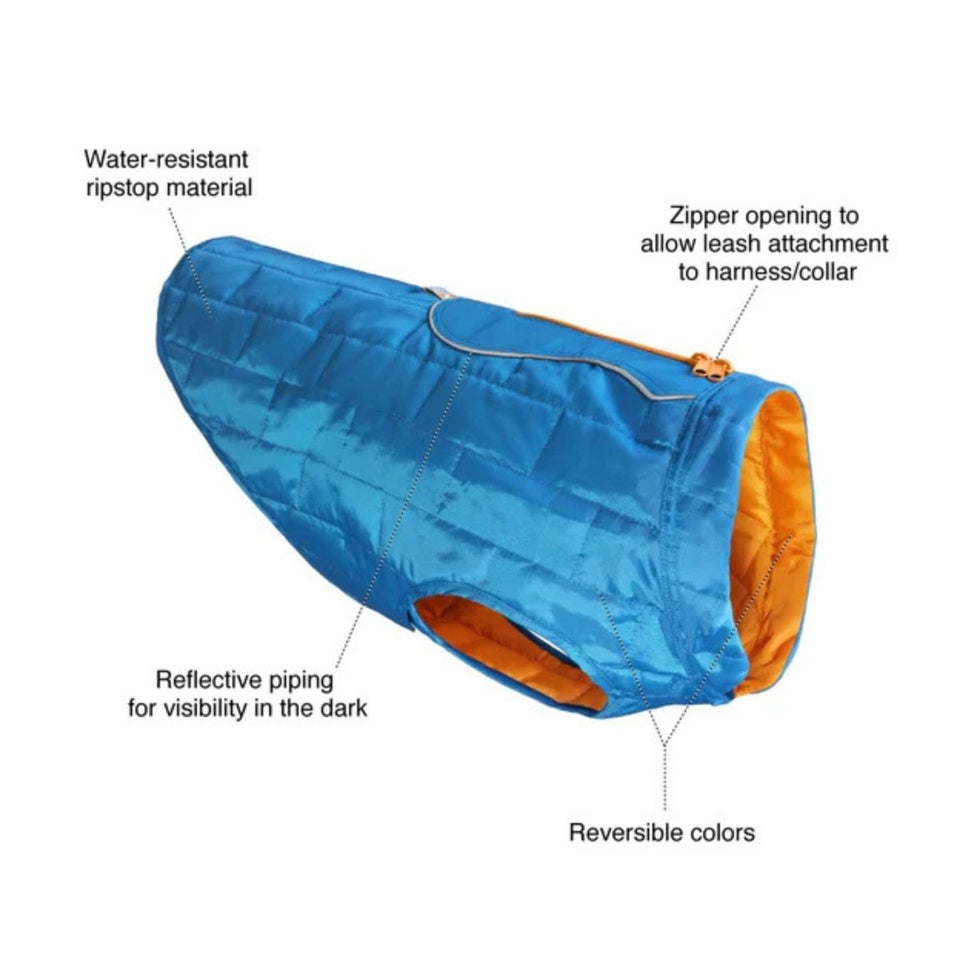 Kurgo Loft Reversible Dog Jacket - Blue/Orange, Small, view 5