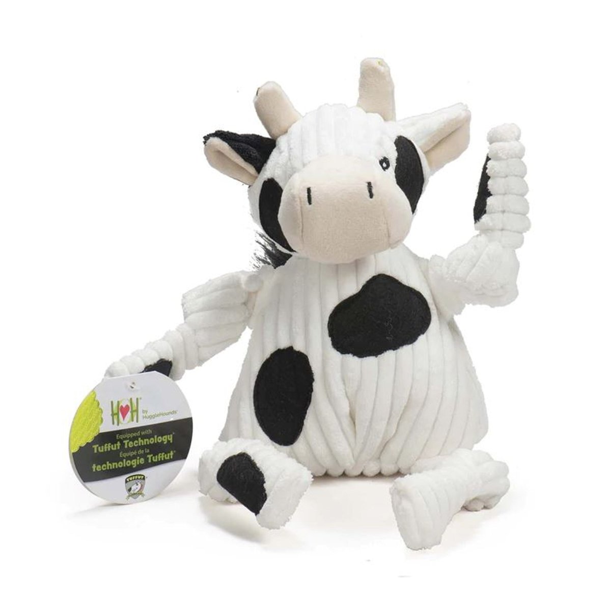 Hugglehounds Dog Dottie Cow Knottie Large - Pets Perfect