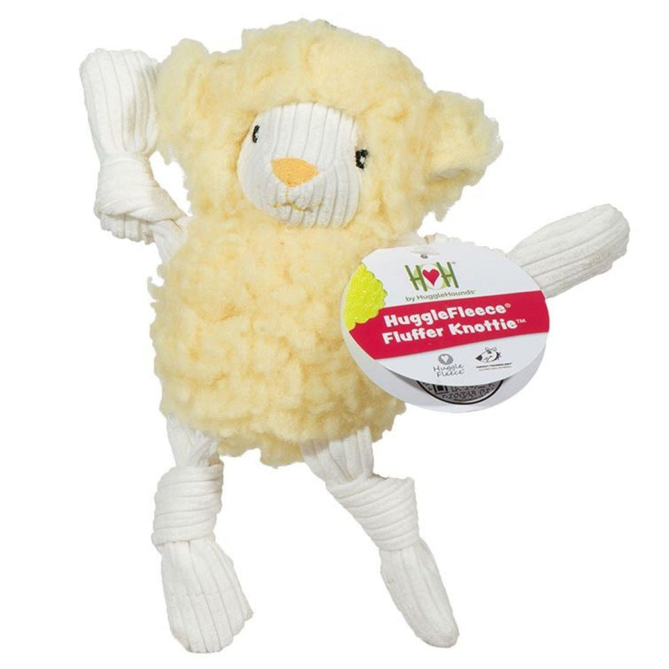 Hugglehounds Flufferknottie Sweet Pea the Sheep Plush Dog Toy Small