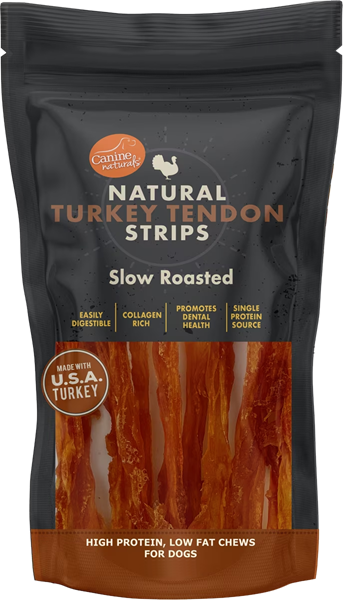 Canine Naturals Dog Turkey Tendon Strip, 3 oz