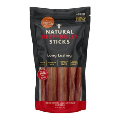 Canine Naturals - Long-Lasting Beef Bully Sticks Dog Chew 5", 4 ct