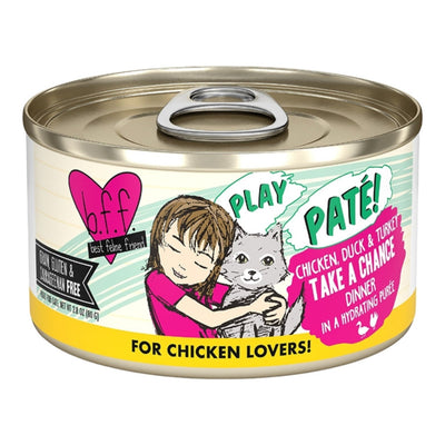 BFF Cat Play Chicken, Duck & Turkey Take a Chance Dinner 2.8oz. (Case of 12)