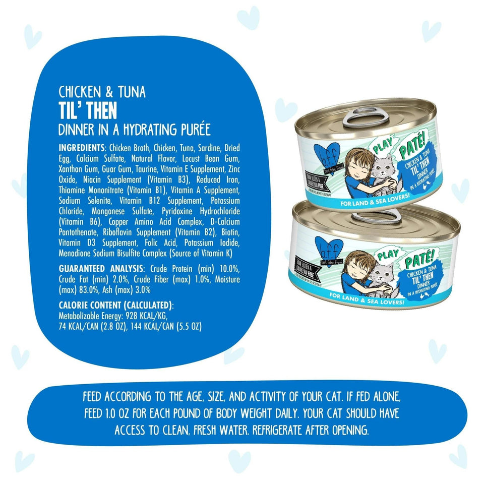 BFF Cat Play Chicken and Tuna Til Then Dinner 2.8 oz. 12 ct